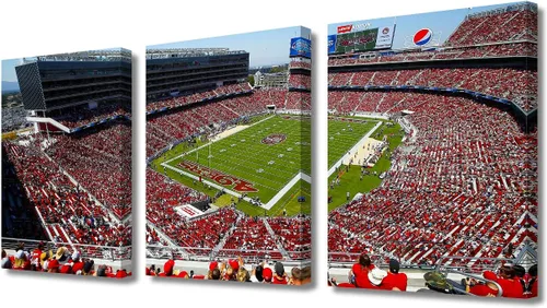 Vista 71 de TUMOVO MetLife Stadium - Decoración de pared de Nueva York, 3 piezas, lienzo, arte de pared para decoración del hogar, juegos de fútbol americano