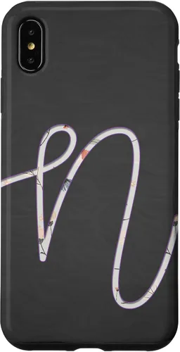Vista 11 de Carcasa para iPhone 16 con monograma de letra N de plata clara