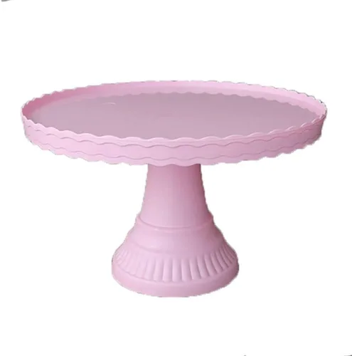 Vista 9 de Bandeja para postres Soporte de pastel de plástico para tartas, bandeja de escritorio, fiesta, boda, decoración de postres (azul)