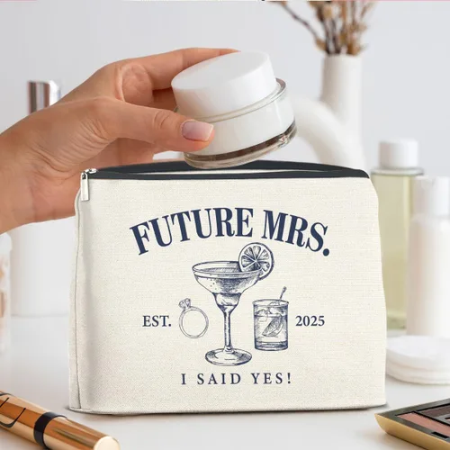 Vista 6 de Bolsa de maquillaje floral humor, regalos para mujer, B