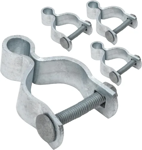 Vista 8 de VIVIDA Bisagra de puerta hembra de enlace de cadena de 1-3/8", bisagra de poste de puerta galvanizada, para poste de diámetro exterior de 1-3/8