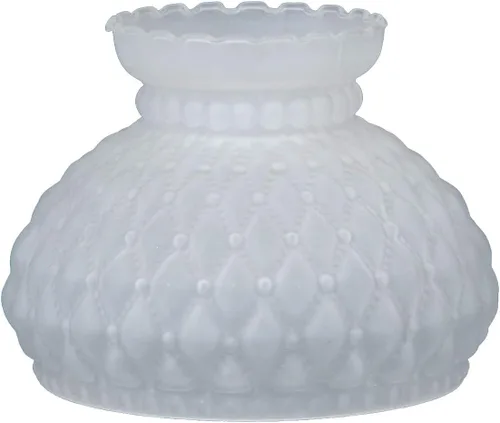 Vista 4 de B&P Lamp® Sombra acolchada de diamante transparente de 7 pulgadas con parte superior prensada
