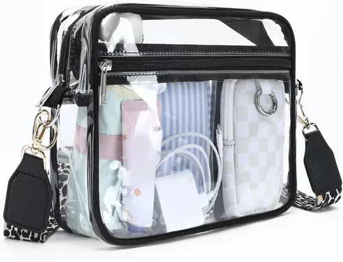 Vista 4 de Bolsa transparente para eventos de estadio aprobada con correa ajustable perfecta para conciertos y festivales