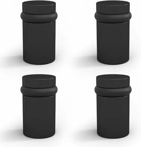 Vista 73 de Mega Handles Tope de Puerta de Piso, Tope Negro de Instalación Rápida Protector de Pared, Protectores de Pared contra Pomos de Puerta, Tope