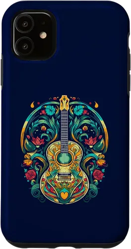 Vista 8 de Funda para iPhone 16 para guitarra abstracta, decoración artística, amante de la música