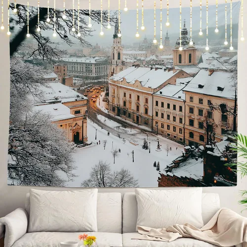 Vista 46 de Shrahala Modern Abstract Artwork Wall Tapestry, Orange Black Beige Wall Hanging Large Tapestry Decoration Polyester Fiber White Hem Around for Dorm