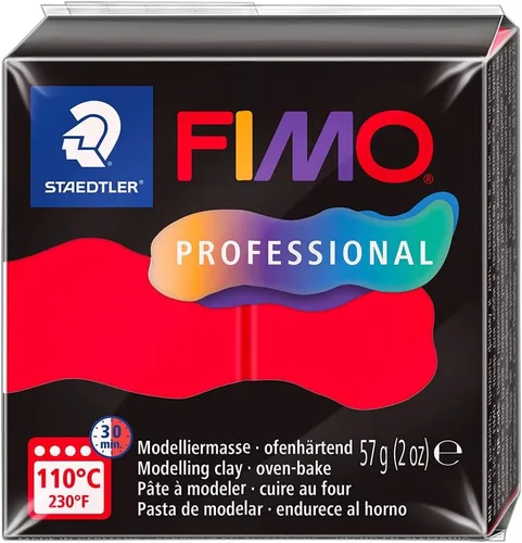 Vista 13 de STAEDTLER Arcilla de modelado de polímero FIMO Professional - Arcilla para hornear al horno - Negro, 2.01 oz - 1 bloque, 8040-9