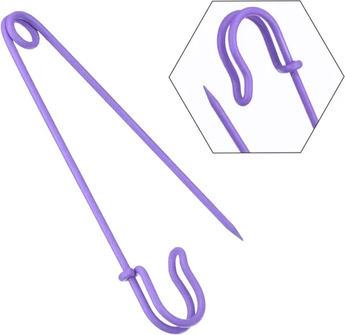 Vista 6 de Outus Pasadores de seguridad de acero para manta, 4 pulgadas, extra grandes, 5 colores, 10 piezas