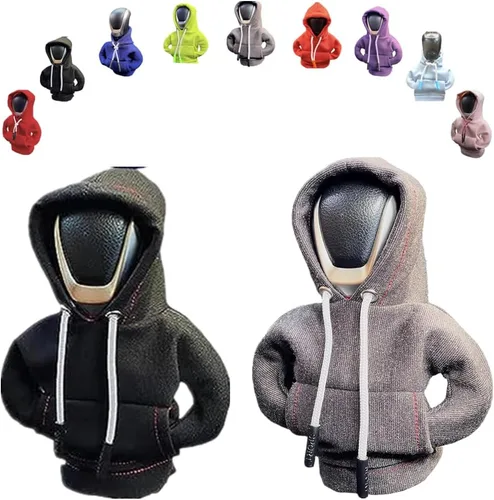 Vista 16 de Funda para palanca de cambios de automóvil, suéter divertido con pomo de palanca de cambios, sudadera con capucha para decoración y protección