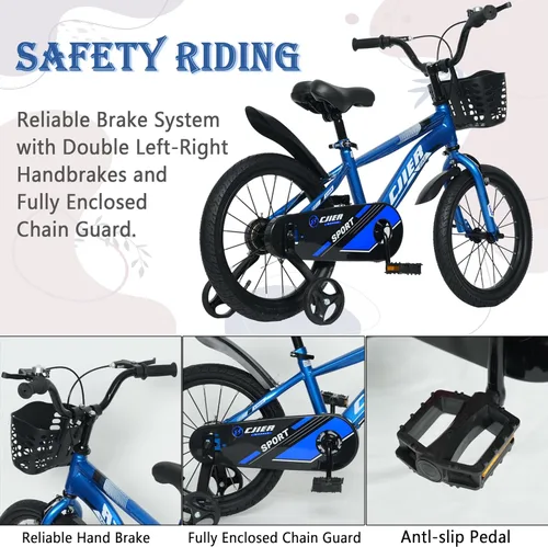 Vista 3 de DEYGIA Bicicleta para Niños, Bicicletas para Niños de 14 16 20 Pulgadas con Ruedas de Entrenamiento/Pata de Cabra para Niños y Niñas de 3 a 12 Años