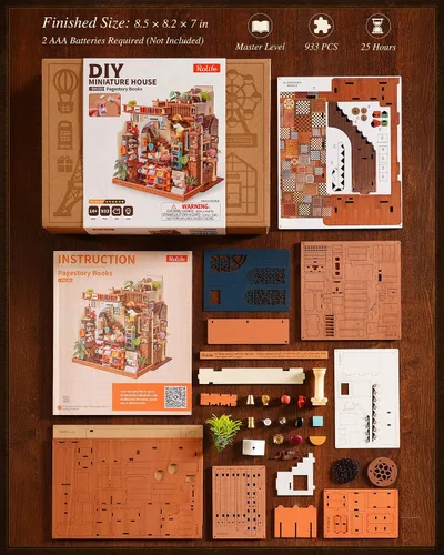 Vista 9 de Rolife Kit de librería en miniatura para adultos (nivel maestro)