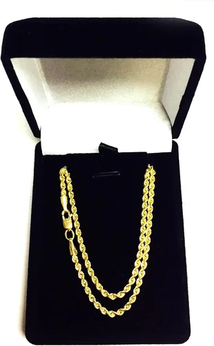 Vista 5 de Jewelry Affairs 14K Yellow Gold Filled Solid Rope Chain Necklace, 2.1mm