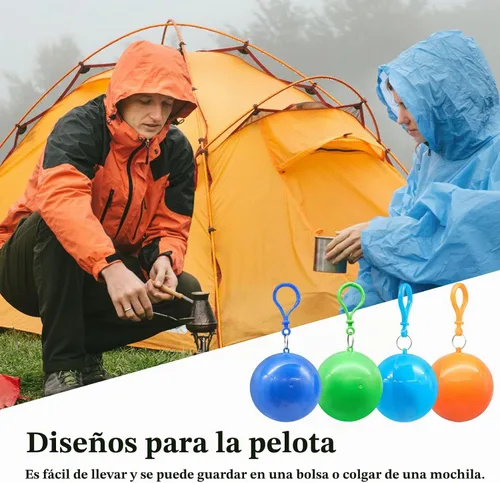 Vista 7 de Paquete de 4 impermeables portátiles, impermeables desechables de emergencia para niños, poncho de lluvia impermeable para viajes, campamento