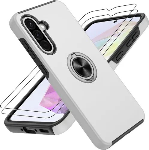 Vista 69 de Gritup Funda para Pixel 6A con protector de pantalla HD, soporte de anillo magnético 360 para Google Pixel 6A, color negro