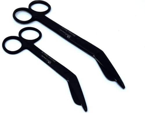 Vista 16 de Juego de 2 tijeras de vendaje para enfermeras médicas (A2ZSCILAB) (cromadas 3.5 + 4.5 pulgadas)
