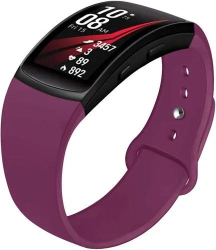 Vista 8 de Correas de repuesto de silicona suave para reloj inteligente Samsung Gear Fit 2 y Fit 2 Pro, grande, lavanda