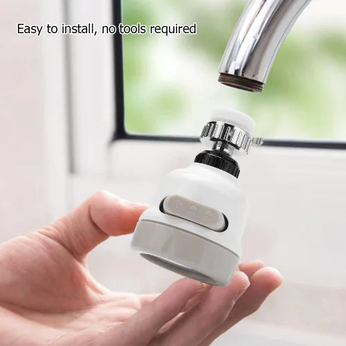 Vista 8 de Cabezal giratorio para grifo de cocina, grifo giratorio de 360 grados, boquilla de filtro de salpicaduras con 3 modos de ajuste para cocina, grifo