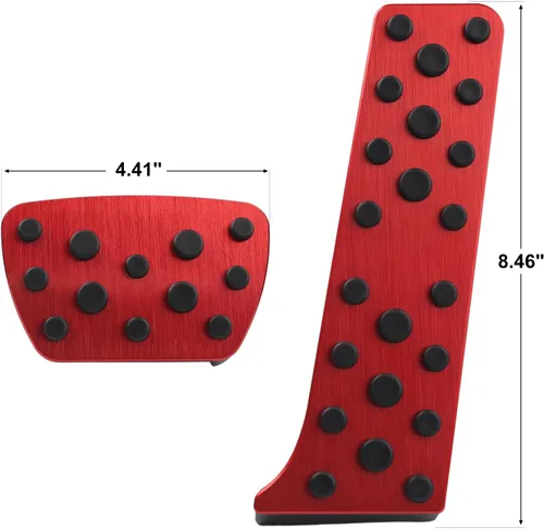 Vista 6 de CKE Cubiertas antideslizantes para pedal de pie para Toyota Camry 2025 2026 - Rojo