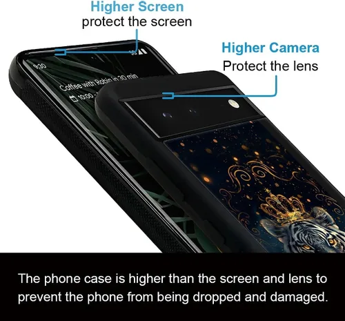 Vista 1032 de Compatible con Google Pixel 4A 5G Mobile Case Creative Acrylic Panel trasero Silicona Protección Grip especialmente diseñado para Google Pixel 4A 5G