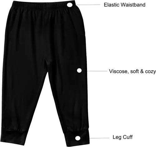 Vista 3 de Aablexema Conjunto de body y pantalón para bebé, rayón (viscosa) hecho de bambú, conjunto de ropa unisex de manga larga y pantalón para bebé