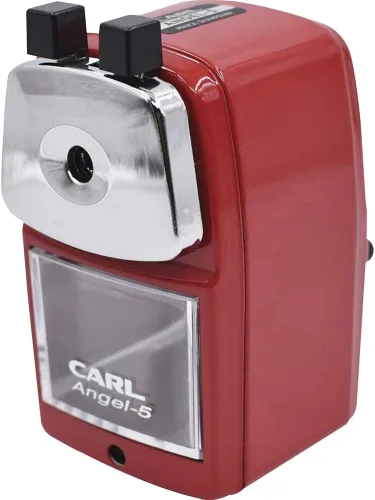 Vista 9 de Carl Angel-5 - Sacapuntas para artistas y profesores de alta resistencia, manivela manual de precisión con parada automática, compatible con lápices