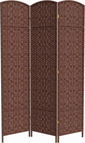 Vista 23 de Red Lantern Divisor de habitación con tejido de diamante de 7 pies de alto, color blanco, 4 paneles
