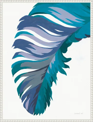 Vista 17 de Amanti Art Framed Canvas Wall Art 24x18 Retro Big Leaf I Cool by Danhui Nai, Framed Wall Art Canvas, Abstract Artwork, Traditional Decor, Medium