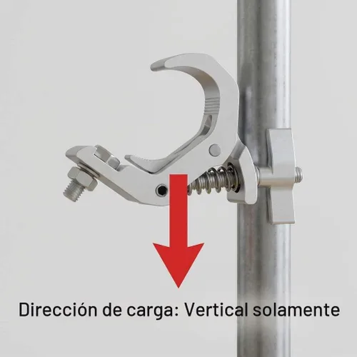 Vista 5 de QWORK Abrazadera de aluminio para luz de escenario, paquete de 10, ajuste de 1.18 a 1.97 pulgadas, carga de 330 libras para cabina de DJ, plataforma