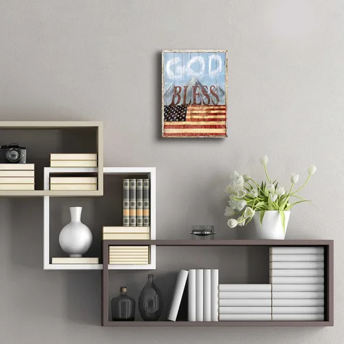Vista 6 de Epic Art 'God Bless America' de Ed Wargo, arte de pared de cristal acrílico, 12 x 16 pulgadas