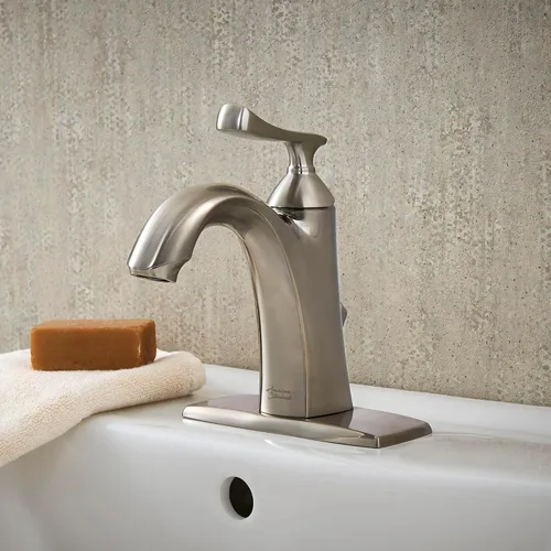 Vista 4 de American Standard 7413101.295 Chatfield - Grifo de baño con un solo agujero, 1.2 GPM, níquel cepillado