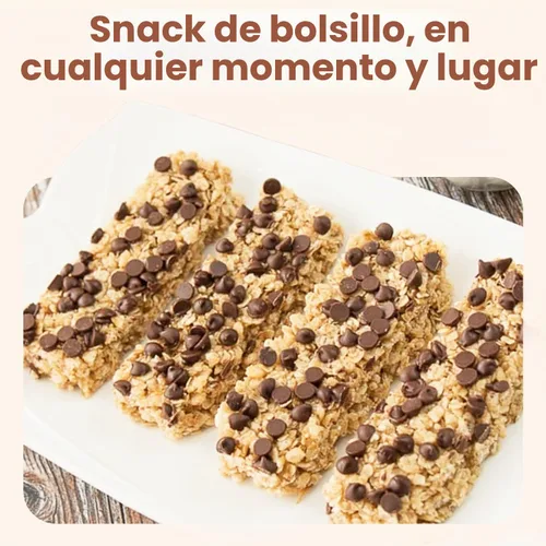 Vista 7 de Wellsley Farms Barras de granola masticables con chispas de chocolate, sin jarabe de maíz de alta fructosa, vegetarianas, barras de granola de grano