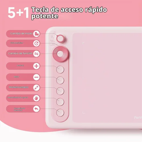 Vista 4 de Parblo Intangbo X7 Tableta de Dibujo 7.2x4.5 pulgadas Tabletas Gráficas, Tableta de Dibujo Digital con Interruptor de Modo, 6 Teclas Personalizadas
