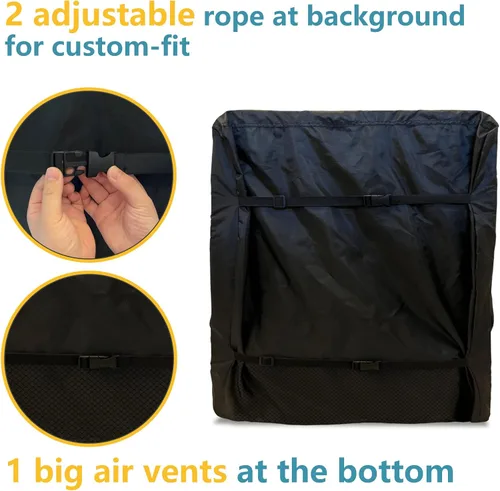 Vista 4 de Bitubi Cubierta vertical para congeladores, funda para refrigerador al aire libre, impermeable, a prueba de polvo, a prueba de sol, 20 pulgadas