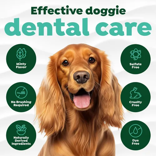 Vista 4 de TropiClean Fresh Breath Spray de espuma dental para perros y gatos Ambientador rápido de aliento y solución de limpieza dental Fabricado