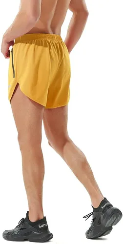 Vista 3 de TENJOY Pantalones cortos de correr para hombre, pantalones cortos de entrenamiento atlético para hombre, pantalones cortos deportivos de 3 pulgadas