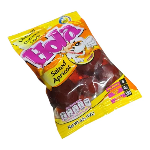 Vista 4 de Chamoy Rojo Saladulces Hola Lobito Albaricoques salados (paquete de 3)