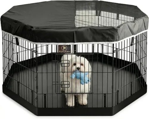 Vista 22 de PJYuCien Bolsa de Almacenamiento para Corralito de Perros, Adecuada para Corralito Plegable de Ejercicio para Mascotas de 61x61 cm, Valla