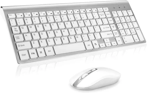 Vista 14 de Cimetech - Juego de teclado y mouse inalámbricos compacto de tamaño completo 2.4G, diseño ultradelgado y elegante para Windows, computadora