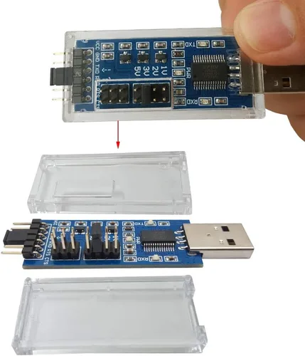 Vista 4 de DSD TECH SH-U09C5 USB a TTL UART Cable convertidor con soporte de chip FTDI 5V 3.3V 2.5V 1.8V TTL