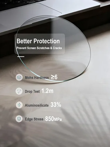 Vista 4 de iDaPro Protector de pantalla para Fitbit Versa Lite Edition/Fitbit Versa Smart Watch [4 unidades] Vidrio templado, antiarañazos, sin burbujas, fácil