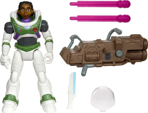Vista 8 de Mattel Disney y Pixar Figura de acción de Lightyear y accesorios, robot Zyclops equipado para la batalla con proyectiles, acción de disparo