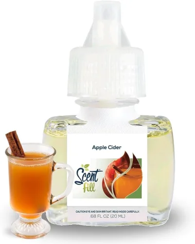 Vista 2 de Scent Fill Ambientador enchufable de sidra de manzana, repuestos de aceite perfumado, 2 recambios + difusor