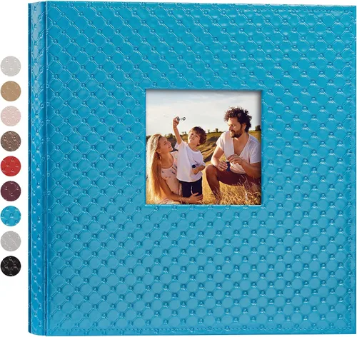 Vista 27 de Mublalbum Álbum de fotos pequeño de 4 x 6 pulgadas, 100 fotos, cubierta de cuero, libro de fotos con bolsillos horizontales para bebé, boda, Negro