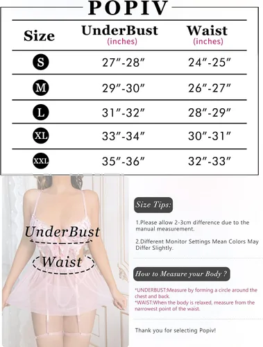 Vista 6 de popiv Conjunto de lencería sexy de encaje para mujer, lencería floral de malla con pajarita