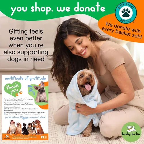 Vista 7 de Kit de iniciación para cachorros de alta calidad, cesta de regalo para cachorros con artículos esenciales, caja de juguetes, bandeja de golosinas
