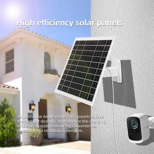 Vista 2 de Paquete de 4 cargadores de panel solar de cámara de 7 W compatibles con eufyCam 3/S330, 3C/S300, S350/C220/C210, eufy SoloCam S220/S340/C210