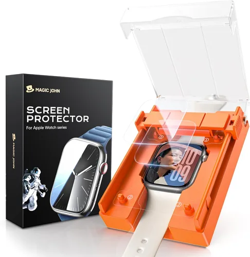 Vista 15 de MAGIC JOHN Paquete de 2 para Apple Watch SE 3 (2025) SE 2 SE Series /6/5/4 40 mm Protector de pantalla, [Tecnología de alineación automática]