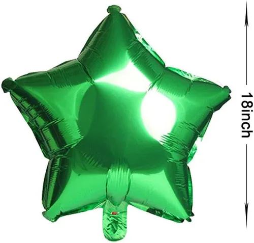 Vista 2 de 20 globos de estrella verde de 18 pulgadas, globos de papel de aluminio con estrella de Mylar para boda, cumpleaños, baby shower, primavera