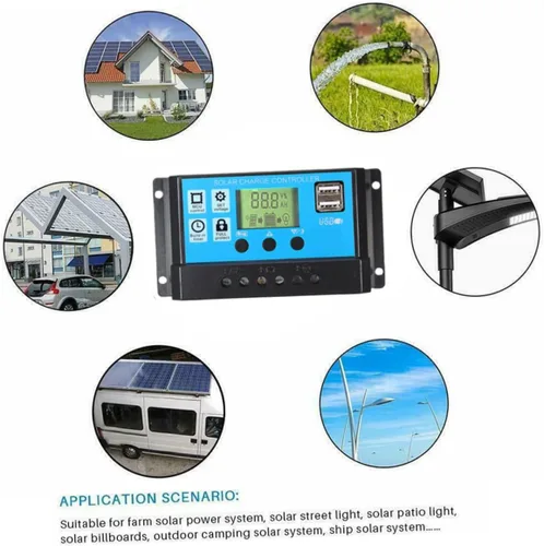 Vista 9 de TIDTALEO Dc Dual USB Kit de panel solar portátil con controlador de carga para mantenimiento de batería de camping RV y energía de emergencia