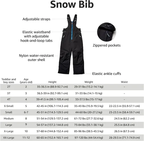 Vista 7 de Tienda Essentials Babero de nieve resistente al agua para niños y niños pequeños